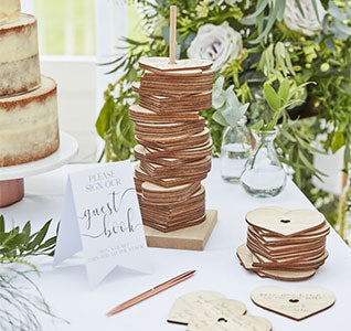 Stacking Heart Guest Book