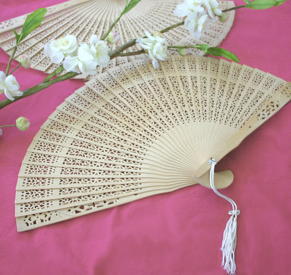 Sandalwood Wedding Fan Favors