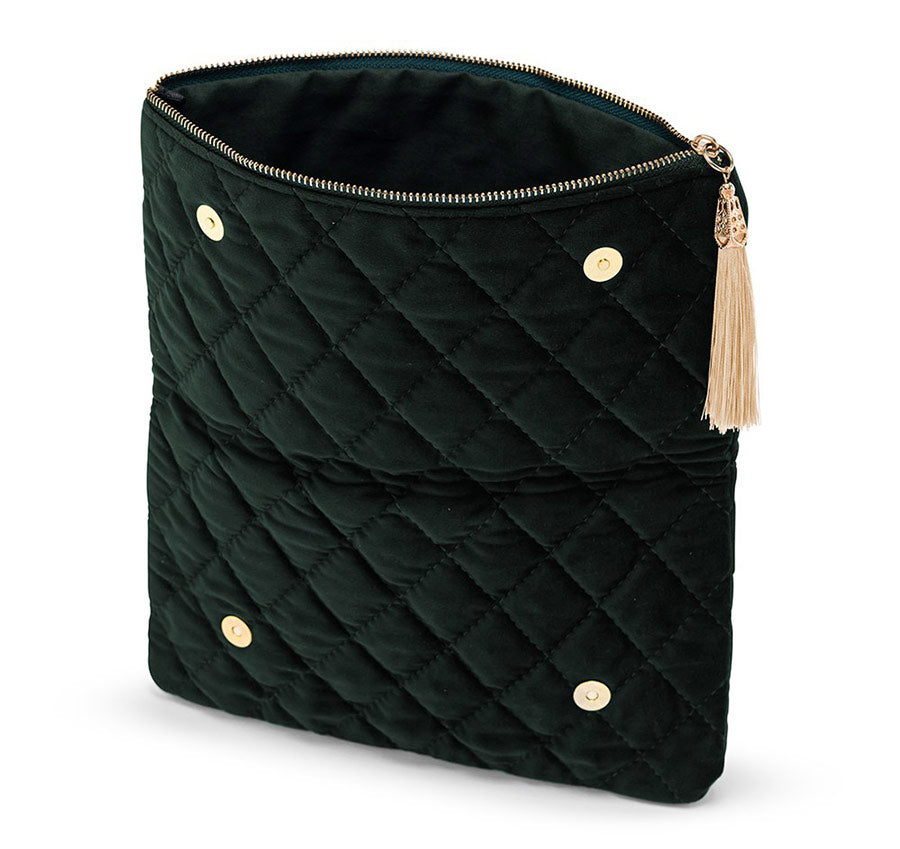 Personalized Fold Over Velvet Clutch - Blush Pink