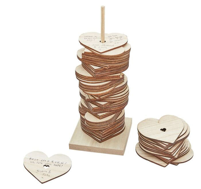 Stacking Heart Guest Book