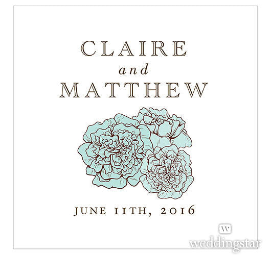 Vintage Floral Custom Wedding Cake Topper