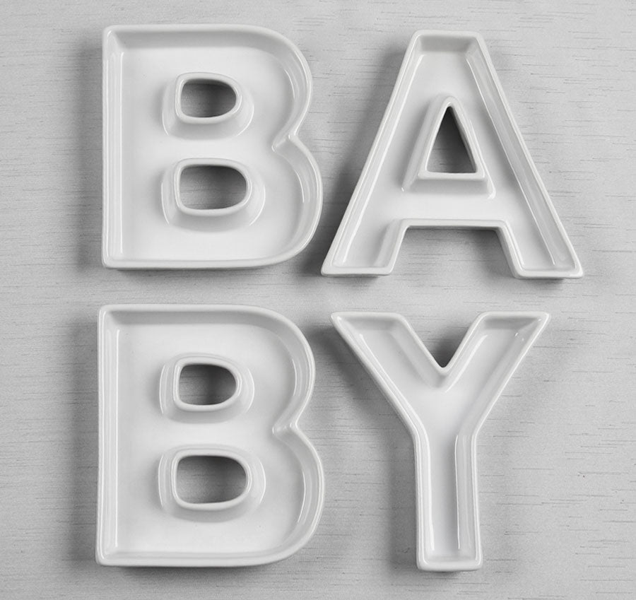BABY Ceramic Letter Dishes