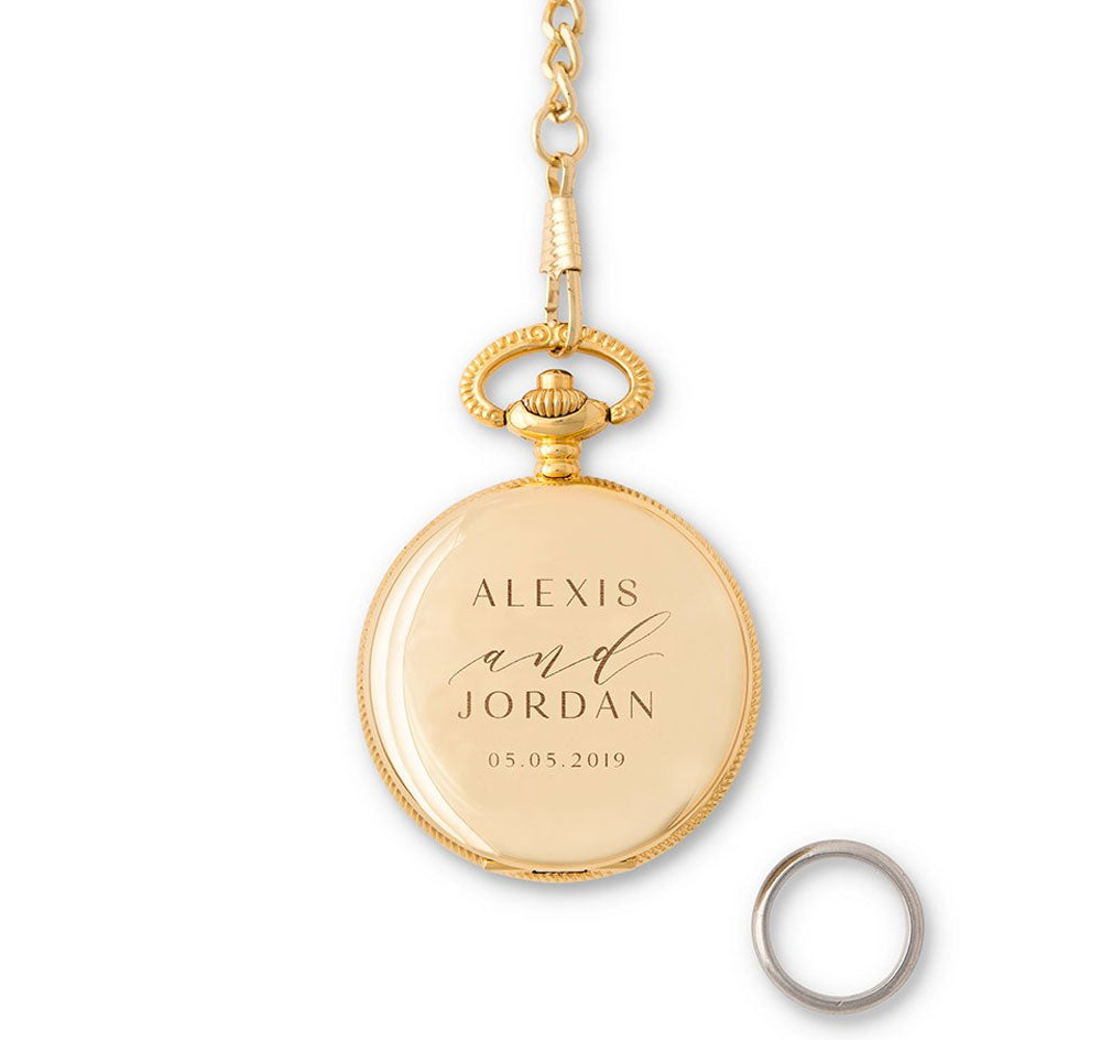 Personalized Pocket Wedding Ring Holder - Names