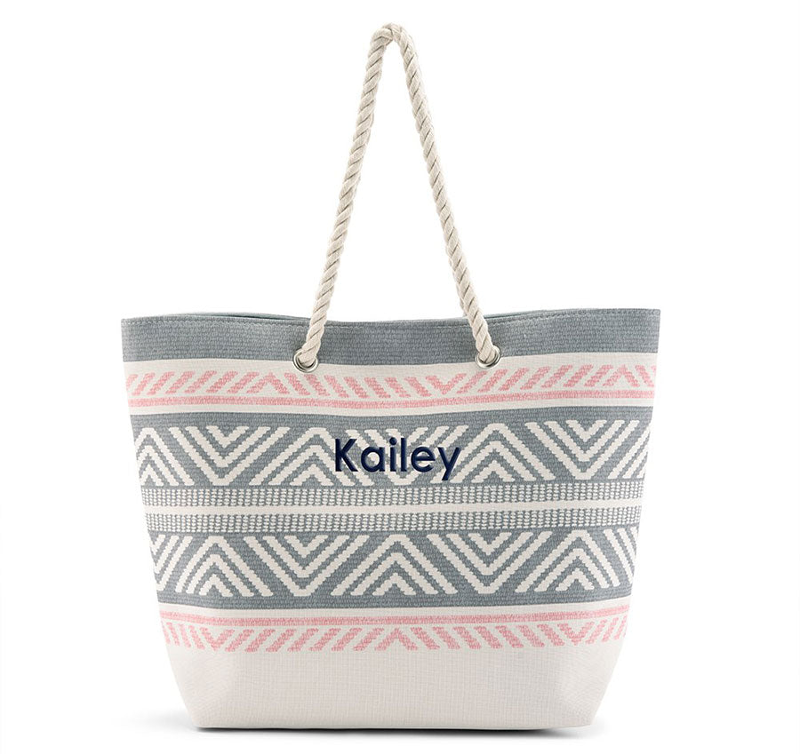 Personalized Bridesmaid Tote Bag - Tribal Print