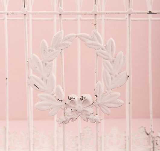 Metal Bird Cage Card Holder