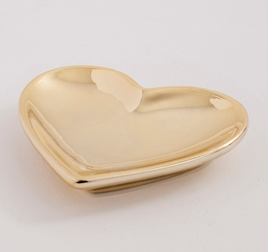 Metallic Heart Trinket Dish