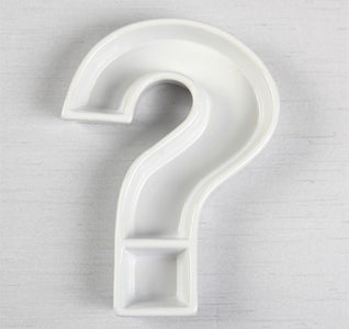 Question Mark Ceramic Candy Dish