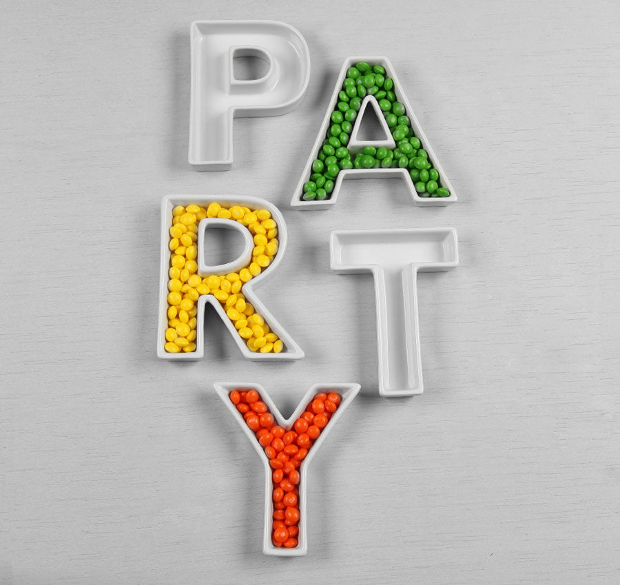 PARTY Ceramic Letter Dishes