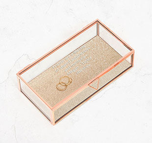 Personalized Rose Gold Jewelry Box
