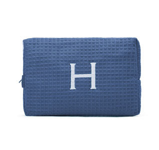 Waffle Bridesmaid Cosmetic Bag - Navy