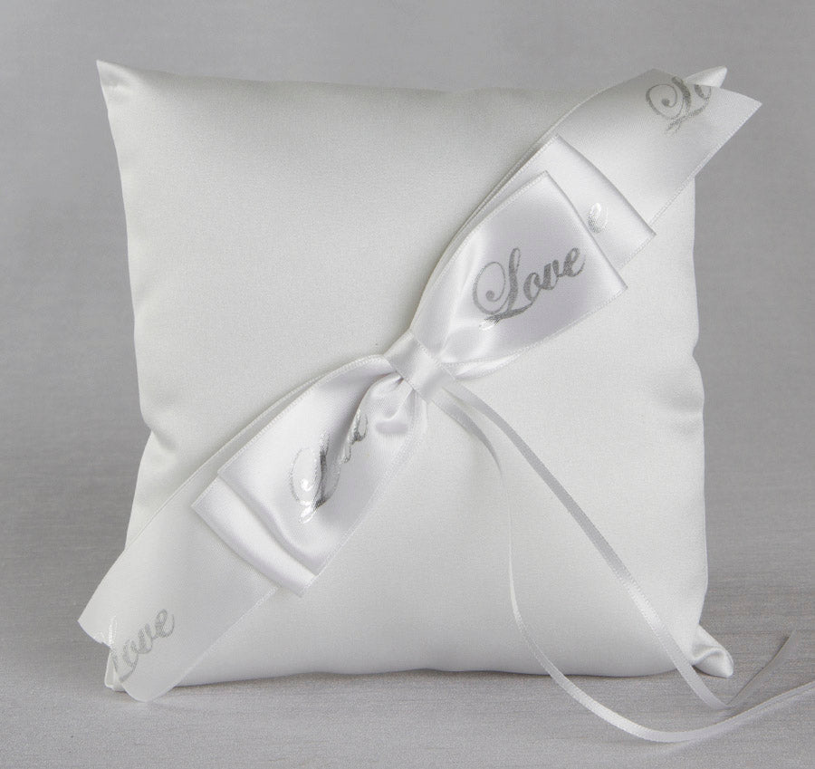 Love Ribbon Ring Bearer Pillow