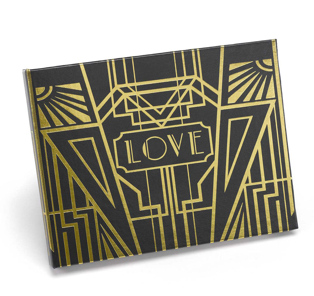 Art Deco Black &amp; Gold Guest Book