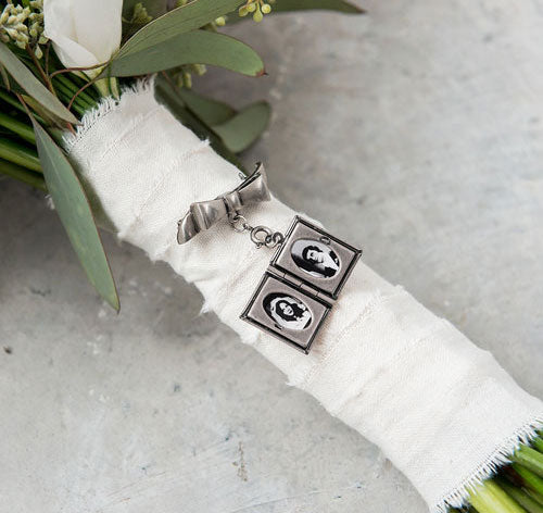 Vintage Photo Book Bouquet Locket