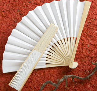 White Wedding Fan Favors