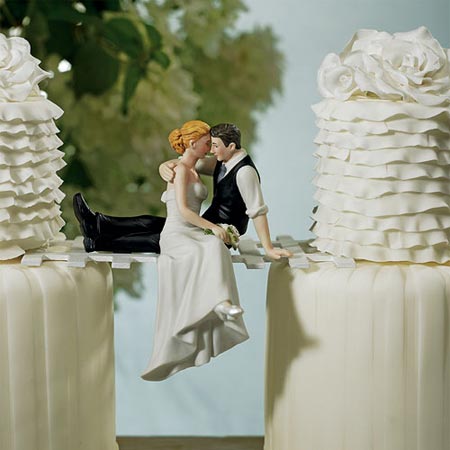 The Look of Love Bride &amp; Groom Cake Topper