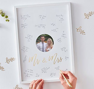 Mr &amp; Mrs Guest Book Frame
