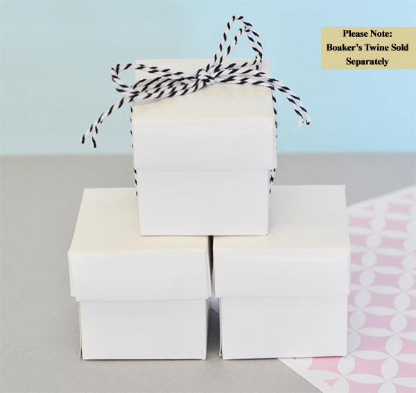 Mini Cube Boxes - White (set of 12)