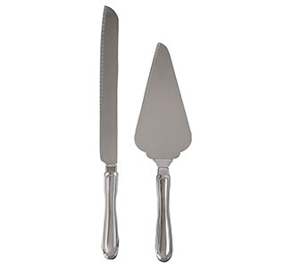 Personalized Chrome Wedding Server Set