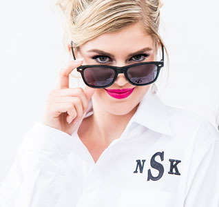Personalized Bridal Button Down Shirt - Monogram