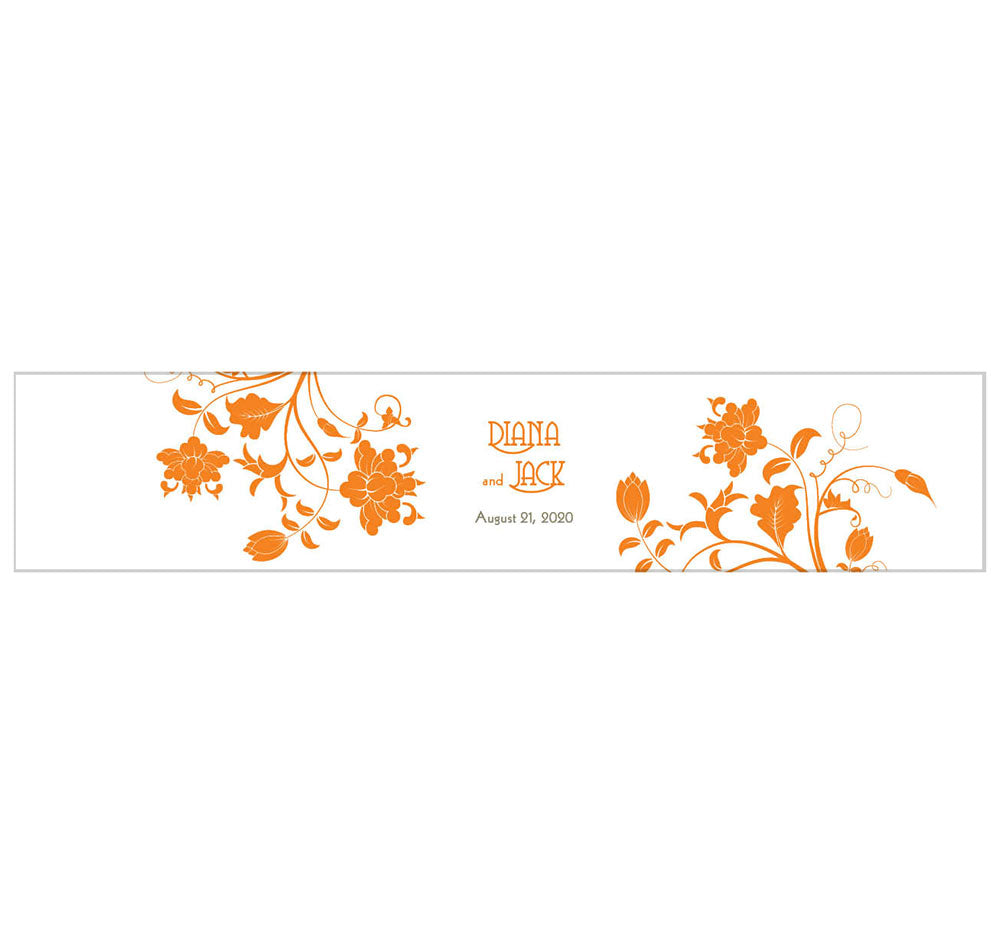 Floral Orchestra Wedding Water Bottle Labels