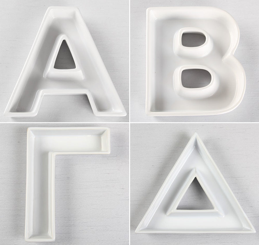Greek Alphabet Ceramic Dishes