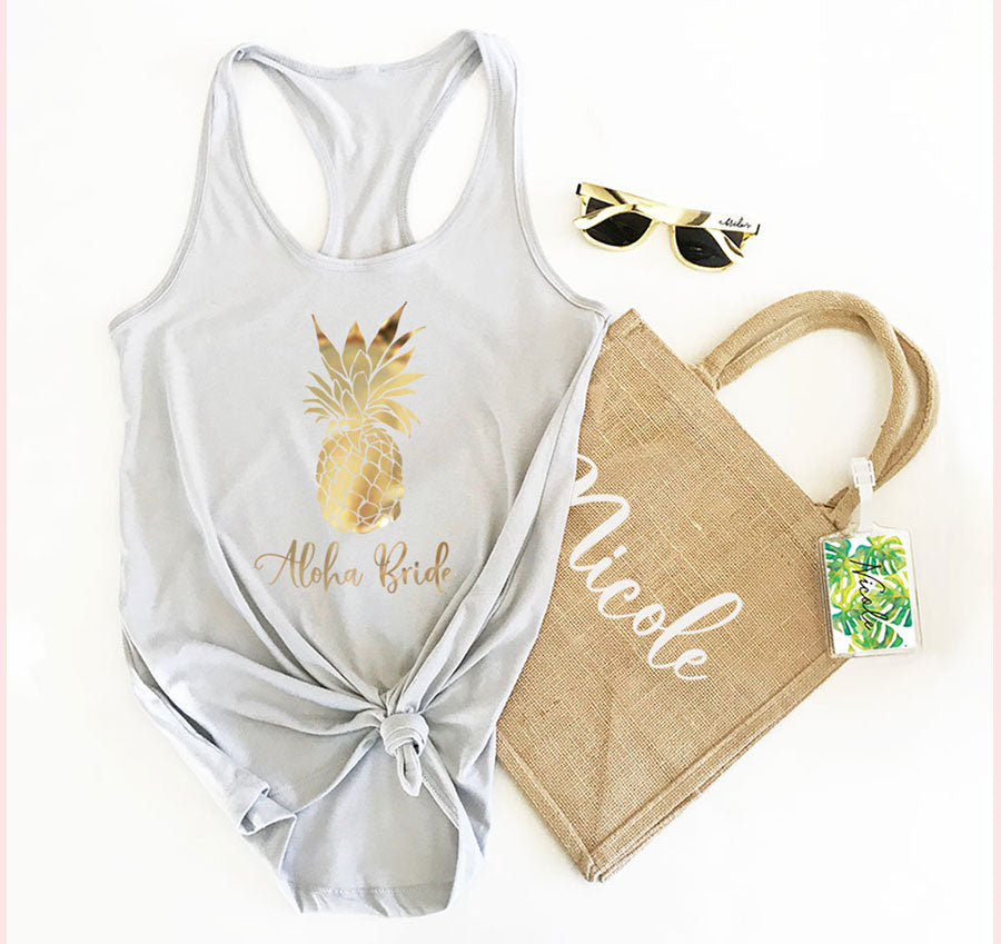 Tropical Bridesmaid Tank Top