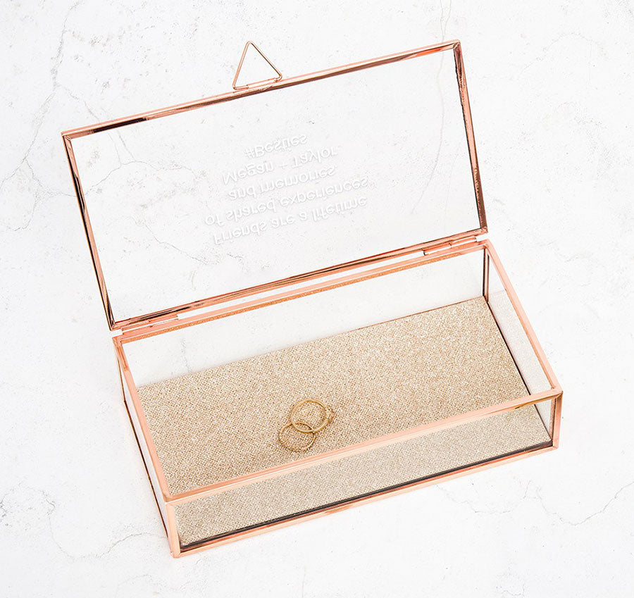 Personalized Rose Gold Jewelry Box