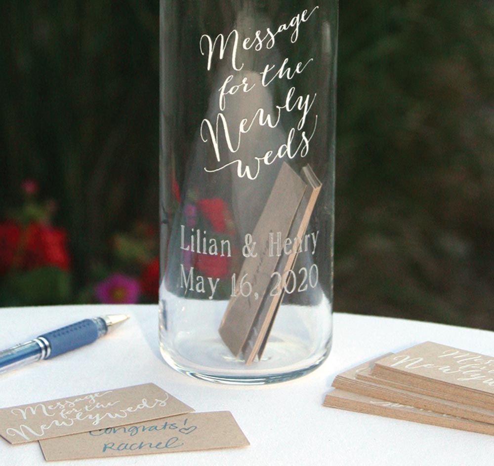 Message in a Bottle Wedding Wishes Set
