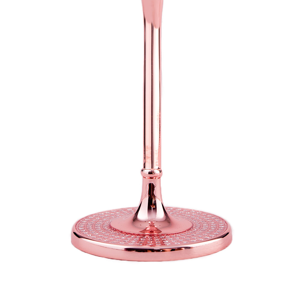 Rose Gold Diamond Glitter Toasting Flutes