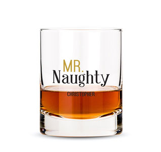 Personalized Whiskey Glass - Mr. Naughty