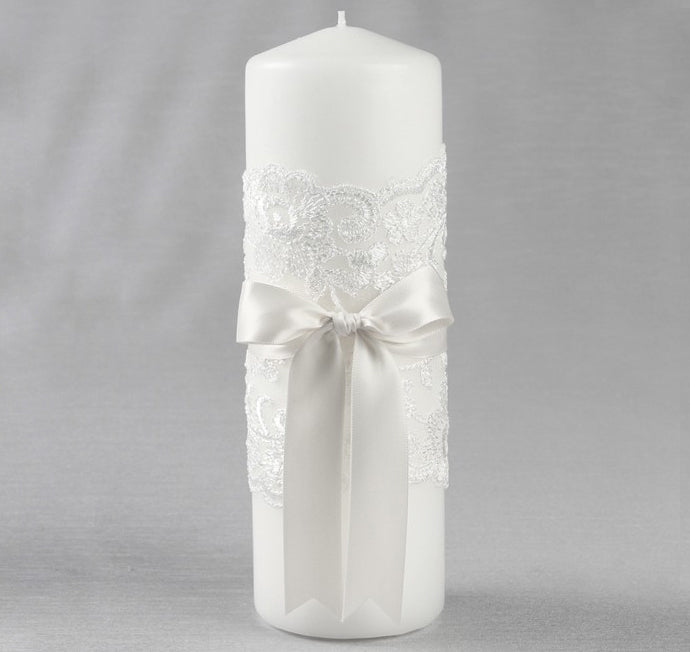 Chantilly Lace Custom Unity Candle