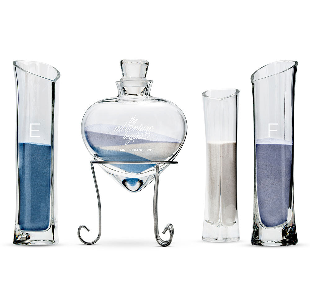 The Adventure Begins Heart Shaped Sand Ceremony Set