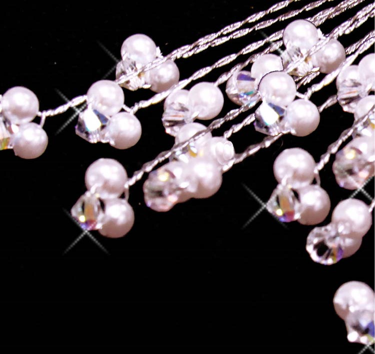 Swarovski Crystal &amp; Pearl Bouquet Pins - (Set of 6)