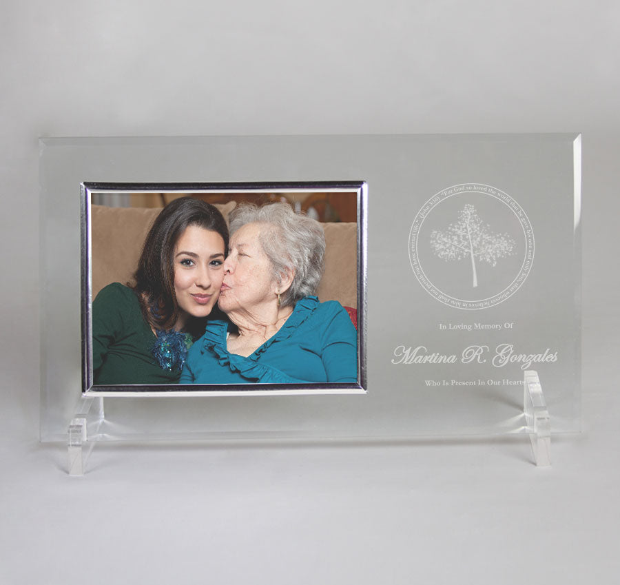 Simple Tree Memorial Glass Frame