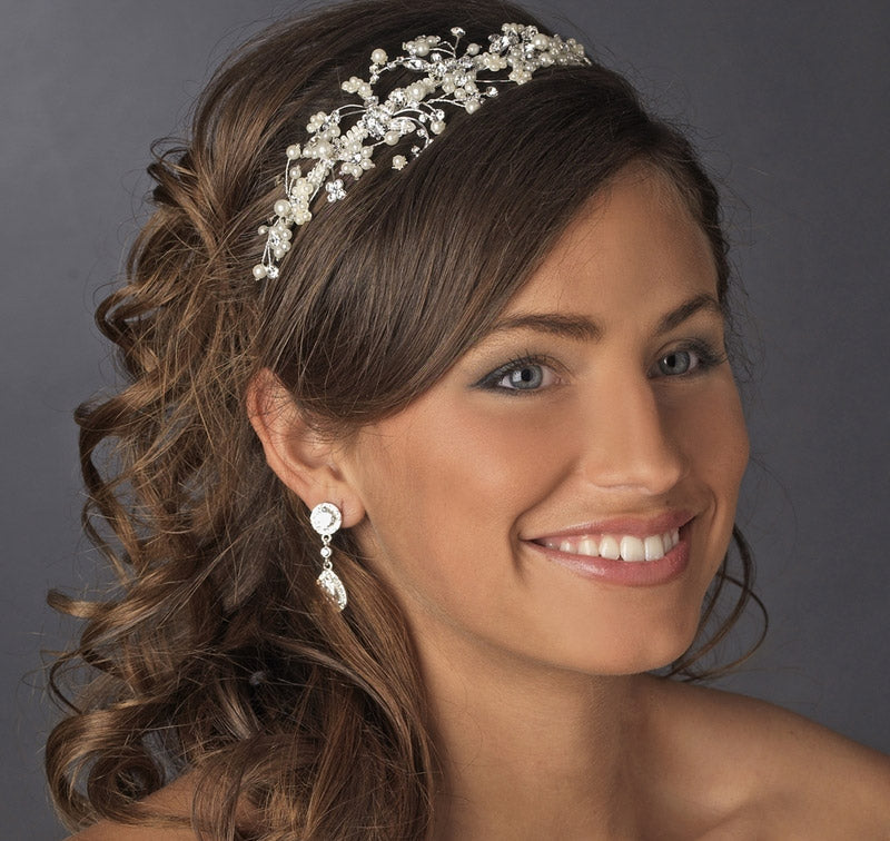 Ivory Pearl &amp; Crystal Bridal Headband