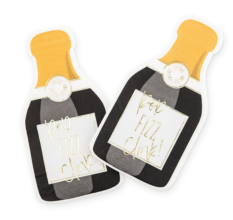 Champagne Bottle Wedding Napkins