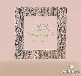 Woodland Personalized Wedding Cake Topper