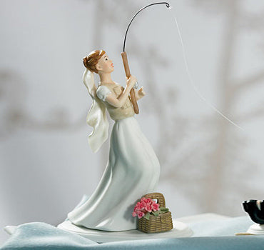 Gone Fishing Bride Figurine