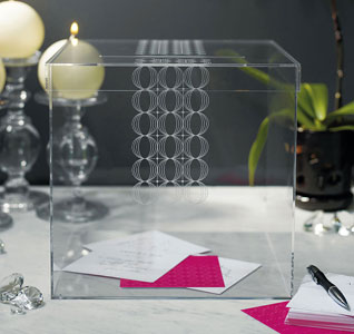 Circle of Love Wedding Wish Acrylic Card Box