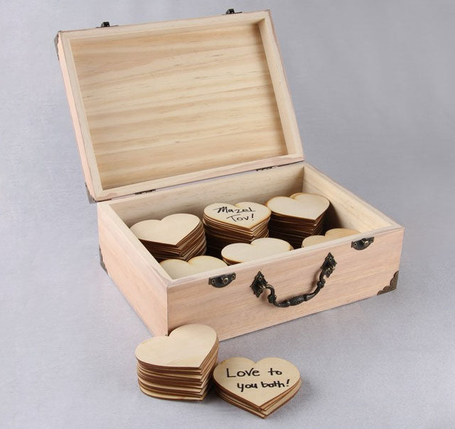 Wooden Wedding Wish Box