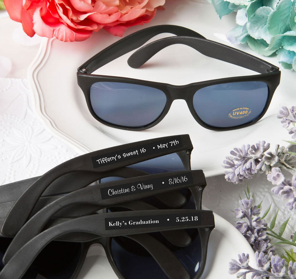 Personalized Sunglass Favors - Black