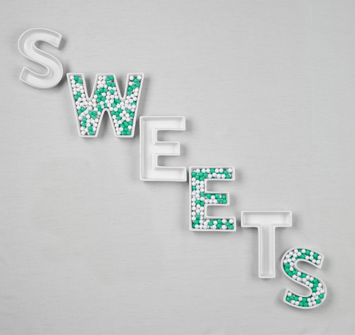 SWEETS Ceramic Letter Dishes