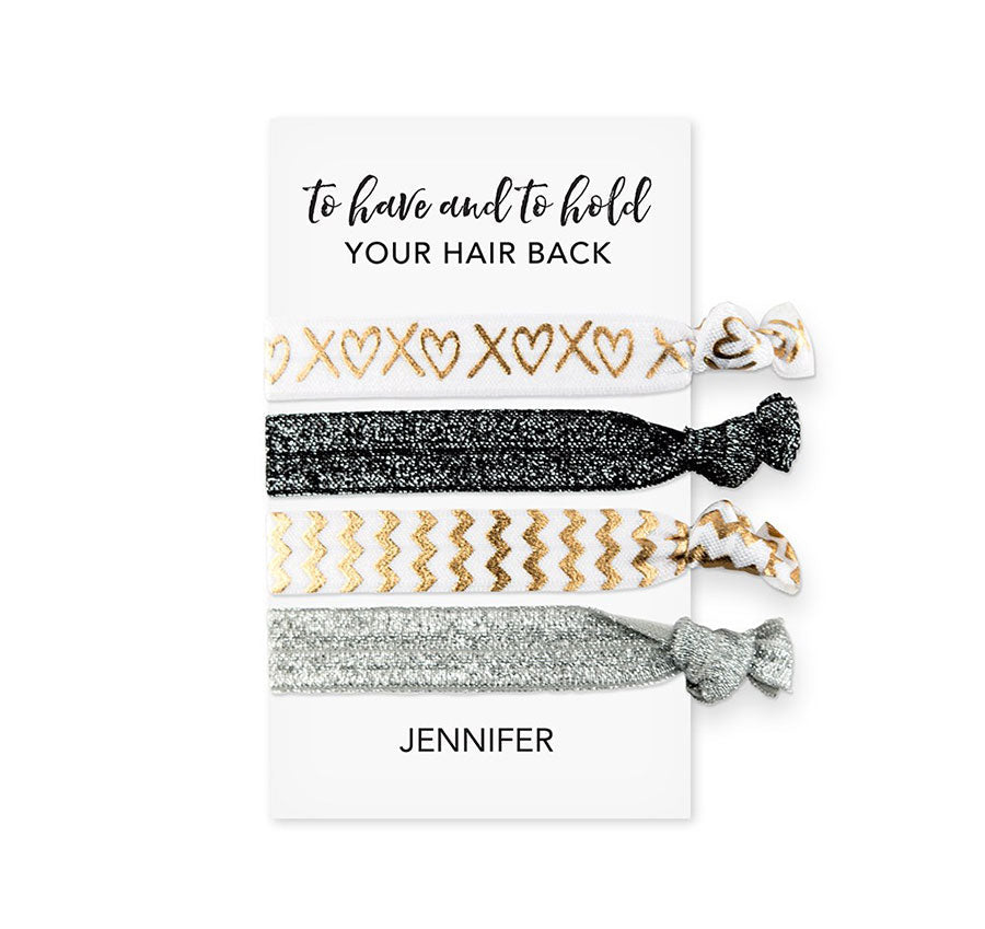 To Have And To Hold Bridesmaid Hair Ties - Black