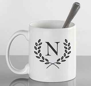 Initial with Wreath Mug