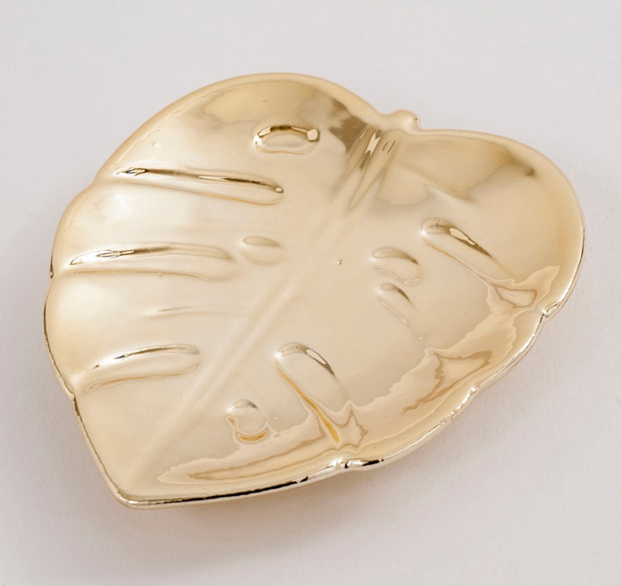 Metallic Leaf Trinket Dish