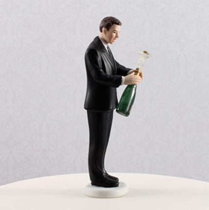 Champagne Groom Figurine