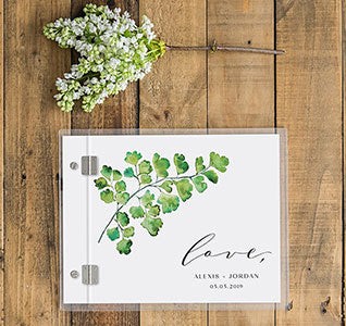 Modern Couple Love Acrylic Wedding Guest Book