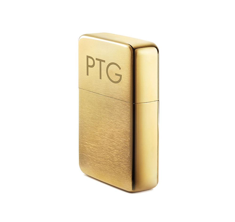 Brushed Gold Personalized Lighter