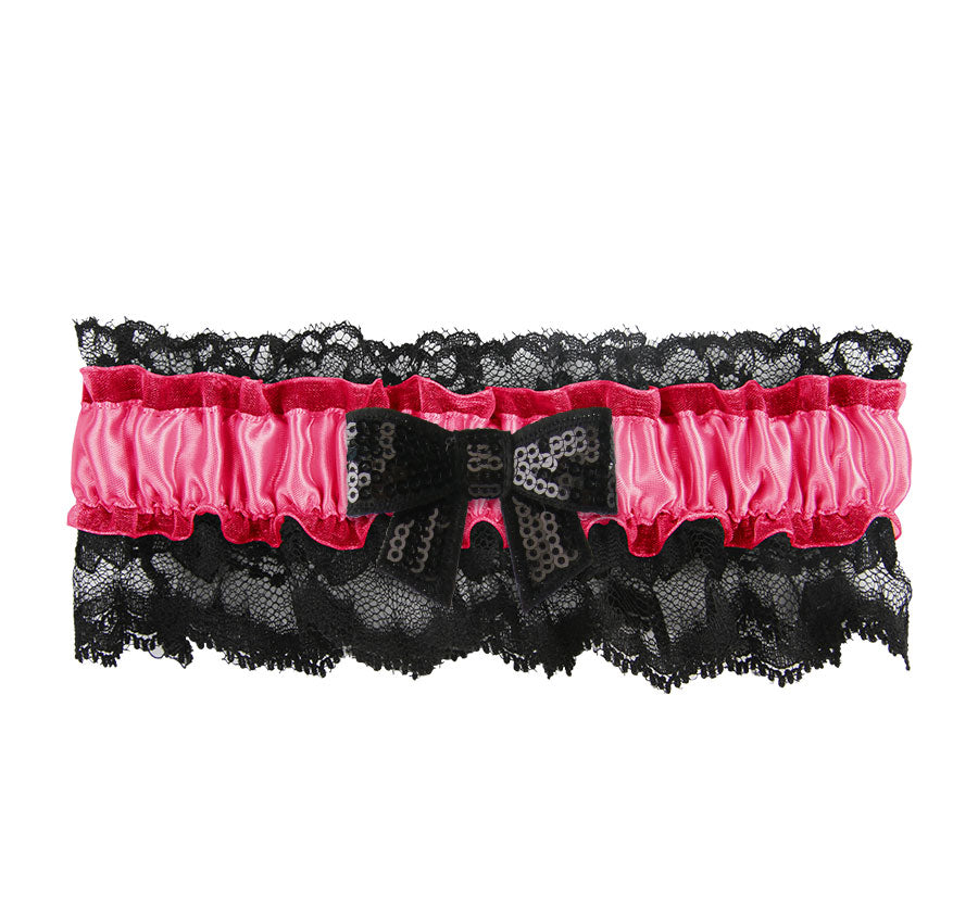Britney Garter with Sequin Bow