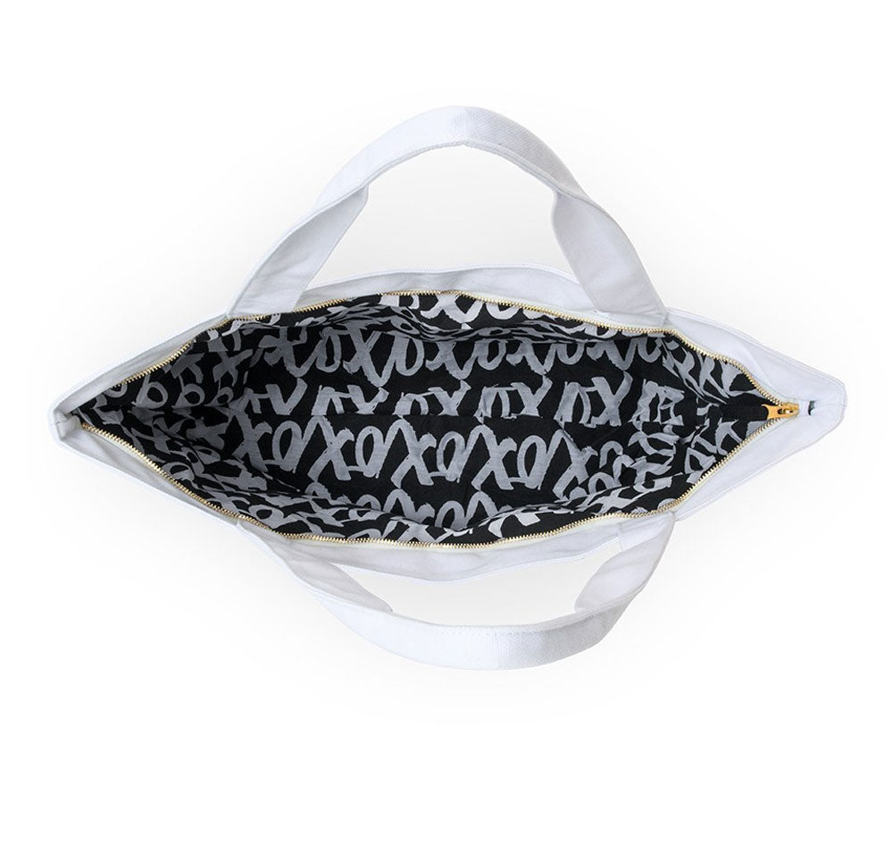 Large Black &amp; White Bridesmaid Tote Bag